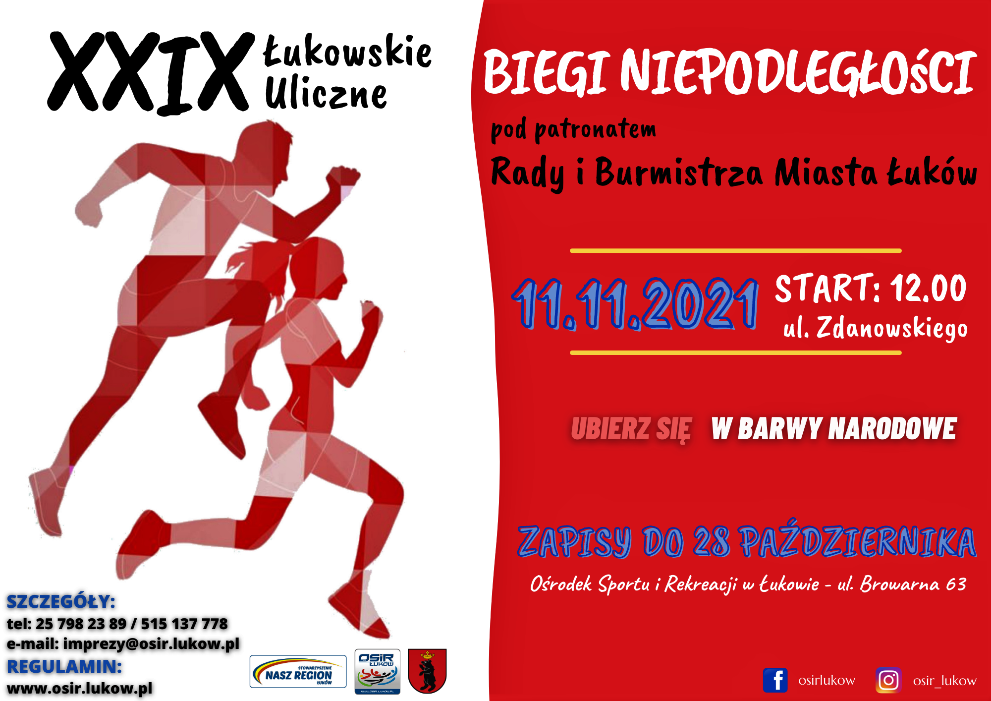 biegacz, flaga
