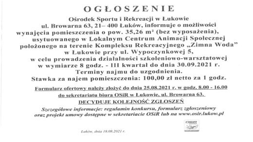 ogłoszenie