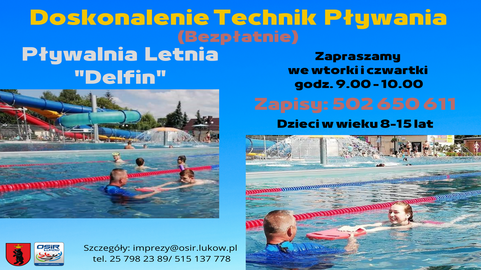 Doskonalenie Nauki Pływania na Pływalni Letniej „Delfin”