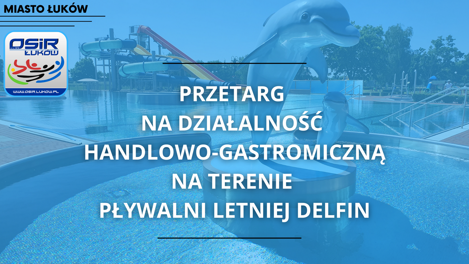 Prowadź działalność na Pływalni Delfin – PRZETARG –