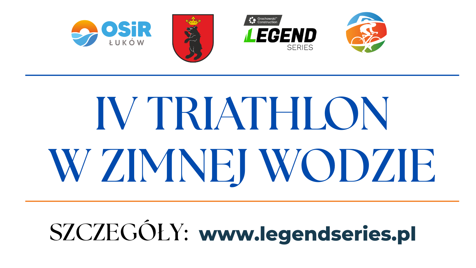 VI TRIATHLON W ZIMNEJ WODZIE  POD PATRONATEM BURMISTRZA MIASTA ŁUKÓW